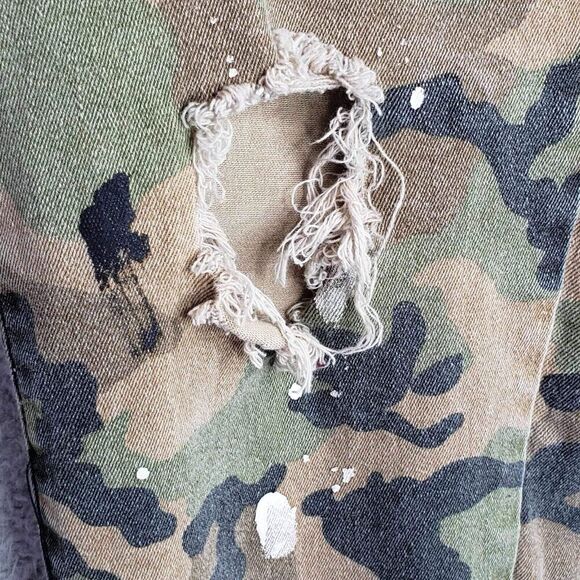 Kleep Jeans Camouflage Camo Pants Mens Size 42 42X33 Mixed Print Embroidered - Picture 12 of 16